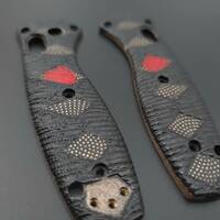 Katana Black Red Coin - Benchmade Mini Barrage 585 Knife Scales by Svechnikov Knives
