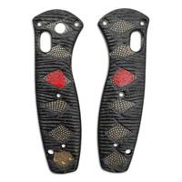Katana Black Red Coin - Benchmade Mini Barrage 585 Knife Scales by Svechnikov Knives