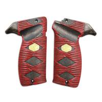 MAC Mle 1950 Trausch maple grips - Katana Red Gold Coin / hand-painted