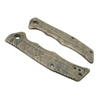 Buck 252 Trunk maple handle scales - Leaf Dark Green / hand-painted