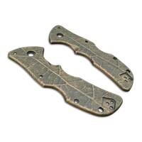Cold Steel Mini Recon-1 maple handle scales - Leaf Dark Green / hand-painted