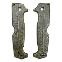 Cold Steel SR1 maple handle scales - Leaf Dark Green / hand-painted