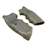 Colt Python maple grips - Leaf Dark Green / hand-painted