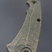 Hinderer Project X maple handle scales - Leaf Dark Green / hand-painted