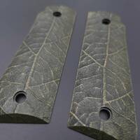 Ruger Mark IV 22/45 Maple Grips - Leaf Dark Green / Hand-painted