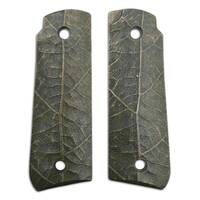 Ruger Mark IV 22/45 maple grips - Leaf Dark Green / hand-painted