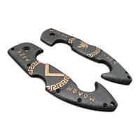 Cold Steel Spartan maple handle scales - Skeleton / hand-painted