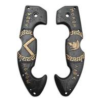 Cold Steel Spartan maple handle scales - Skeleton / hand-painted