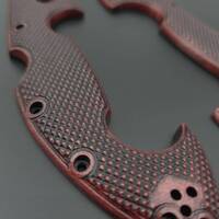 Cold Steel Spartan maple handle scales - Classic V2 Dark Cherry / hand-painted