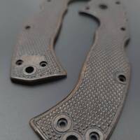 Cold Steel 4-Max Elite walnut handle scales - Classic V2 Dark / hand-painted