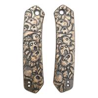 CIVIVI Vision FG maple handle scales - Scared Faces / hand-painted