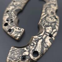 Scared Faces - Cold Steel Voyager Extra Large Knife Scales by Svechnikov Knives