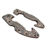 Cold Steel Spartan maple handle scales - Skeleton / hand-painted