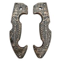 Cold Steel Spartan maple handle scales - Skeleton / hand-painted
