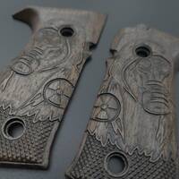 Arex Rex Zero 1 Standard Walnut Grips - Stalker Classic Dark / Hand-painted