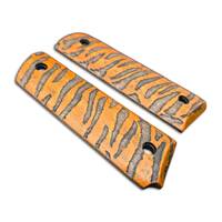 1911 full-size maple grips - Tiger Skin / hand-painted