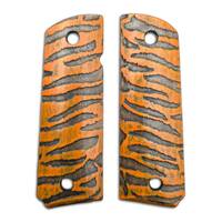 1911 full-size maple grips - Tiger Skin / hand-painted