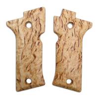 Beretta 80X Cheetah karelian birch grips - Traditional / hand-painted