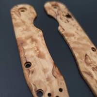 Spyderco Smock karelian birch handle scales - Traditional / hand-painted