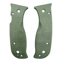 Spyderco Lil' Temperance 3/Lightweight Micarta Green handle scales - Traditional / hand-painted