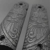 1911 Full-Size Maple Grips - Vegvisir X Viking Black / Hand-painted