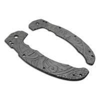 Cold Steel Mayhem maple handle scales - Vegvisir X Viking Black / hand-painted