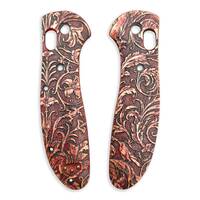 Benchmade Griptilian 550 maple handle scales - Wild Thickets Baroque / hand-painted