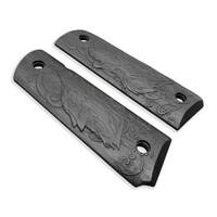 Wolves Black - 1911 Full Size Government Grips