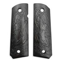 Wolves Black - 1911 Full Size Government Grips