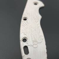 Yang Dragon White - Hinderer XM-18 3.5 Left Hand Knife Scale by Svechnikov Knives