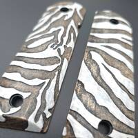 1911 full-size maple grips - Zebra Skin / hand-painted
