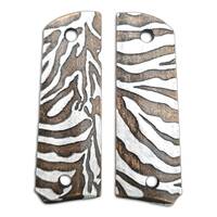 1911 full-size maple grips - Zebra Skin / hand-painted