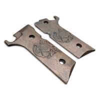 Beretta 92XI, 92GTS walnut grips - Armenian Coat Of Arms Dark / hand-painted