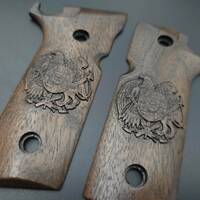 Beretta 92XI, 92GTS walnut grips - Armenian Coat Of Arms Dark / hand-painted