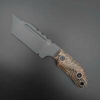 Böker Plus Little Dvalin maple handle scales - Artefact Dark Bronze / hand-painted