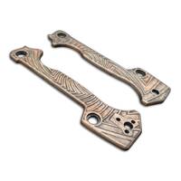 Cold Steel AD-15 maple handle scales - Artefact Dark Bronze / hand-painted