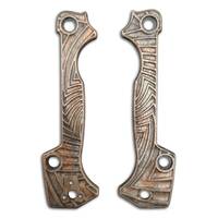 Cold Steel AD-15 maple handle scales - Artefact Dark Bronze / hand-painted