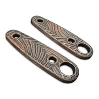 ESEE Izula 2 maple handle scales - Artefact Dark Bronze / hand-painted