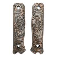 Fällkniven S1X maple handle scales - Artefact Dark Bronze / hand-painted