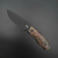 Ka-Bar Becker Necker BK11 maple handle scales - Artefact Dark Bronze / hand-painted