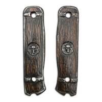 Fällkniven F1X walnut handle scales - Black Sails Skull by Artur Soikkeli