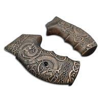 Smith And Wesson K/L frame Round Butt maple grips - Celtic Gates / hand-painted