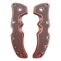 Cold Steel Recon 1 maple handle scales - Classic V2 Dark Cherry / hand-painted