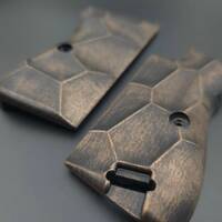 Sig Sauer P210 maple grips - Crack V2 (3169) / hand-painted
