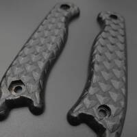 Ka-Bar Becker Short maple handle scales - Dragon Scales Black / hand-painted