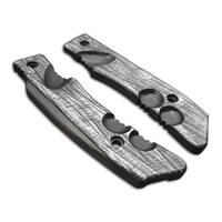 Fox Knives Military Division Forprene maple handle scales - Fibers Black Silver / hand-painted