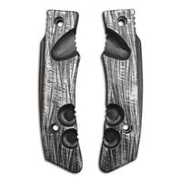 Fox Knives Military Division Forprene maple handle scales - Fibers Black Silver / hand-painted