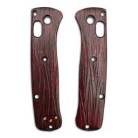 Benchmade Mini Bugout 533 maple handle scales - Fibers Dark Blood / hand-painted