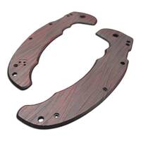 Cold Steel Mayhem maple handle scales - Fibers Dark Blood / hand-painted