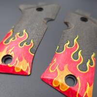 Beretta 80X Cheetah maple grips - Flame / hand-painted